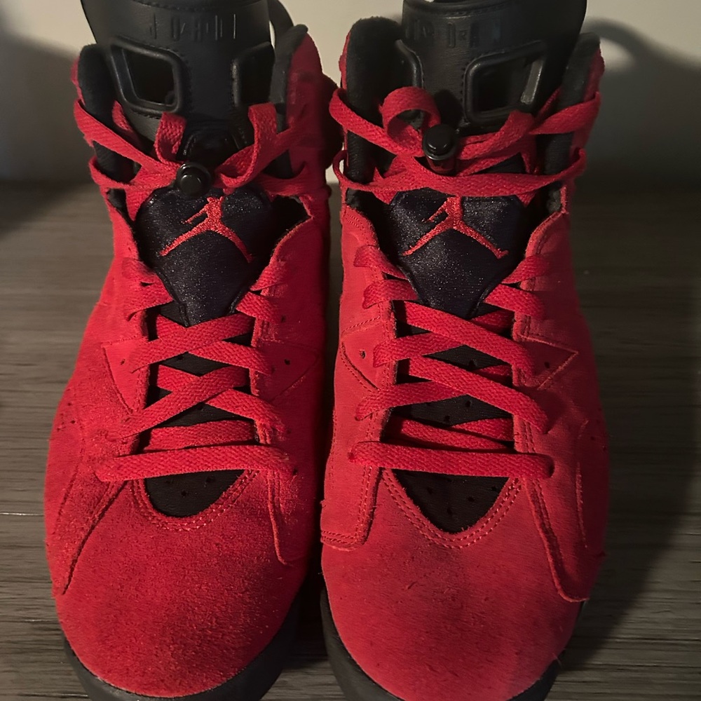 Jordan Red and Black Athletic Shoes